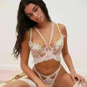 For Love And Lemons Waterlilies Bustier  Underwire Bra small new with tags